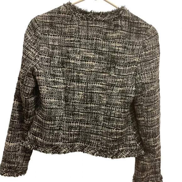 J Crew Womens Black
Textured Embellished Fringe
Beaded Long Sleeve Jacket - Picture 2 of 13